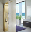 Stainless Steel Shower Panel Full Set, Dual Flow Overhead Waterfall Shower, Hand Shower, Wall Mount Shower Panel For Bathrooms