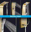 Stainless Steel Shower Panel Full Set, Dual Flow Overhead Waterfall Shower, Hand Shower, Wall Mount Shower Panel For Bathrooms